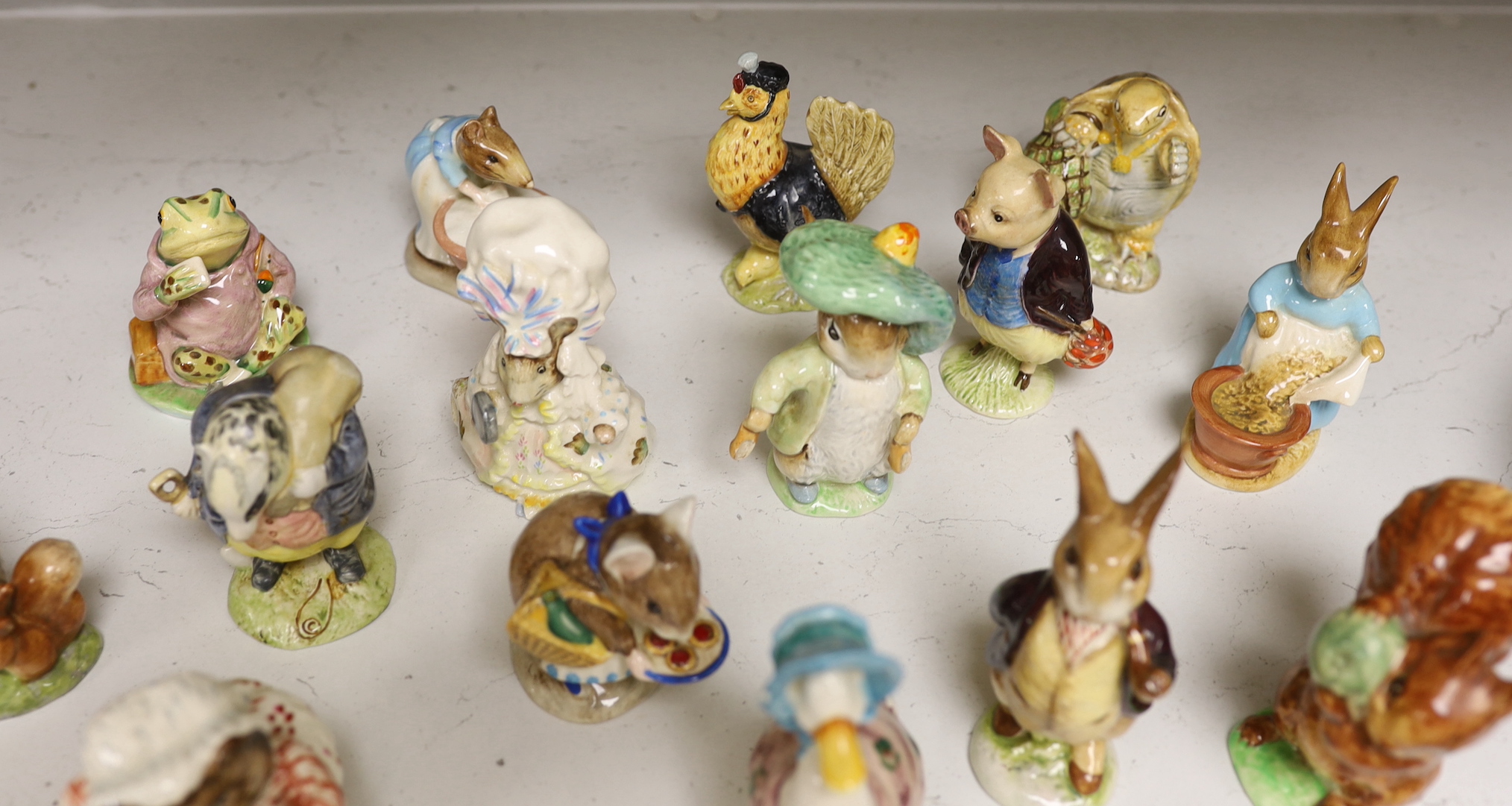 Sixteen Beswick “Beatrix Potter” character figures